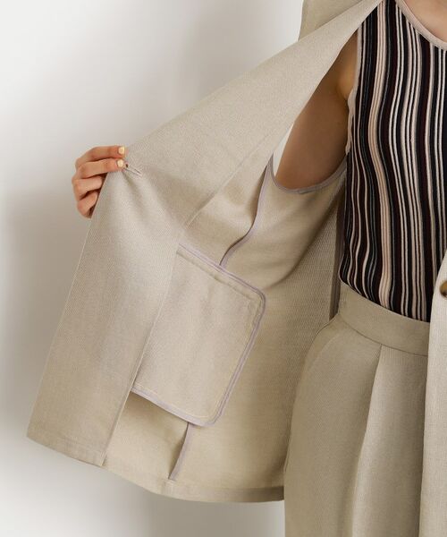 THE SHOP TK / ザ ショップ ティーケー ベスト | 【スッキリ決まる】パナマメッシュジレ/洗える/セットアップ可 | 詳細16