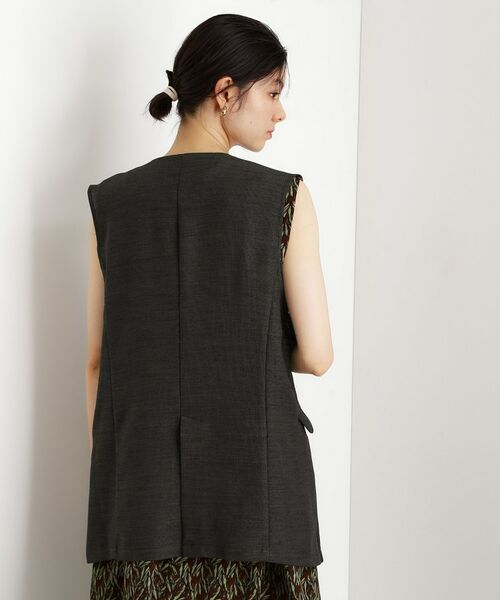 THE SHOP TK / ザ ショップ ティーケー ベスト | 【スッキリ決まる】パナマメッシュジレ/洗える/セットアップ可 | 詳細2