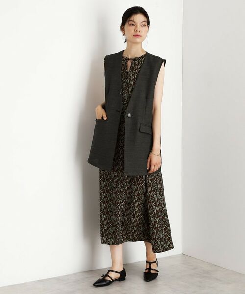 THE SHOP TK / ザ ショップ ティーケー ベスト | 【スッキリ決まる】パナマメッシュジレ/洗える/セットアップ可 | 詳細3