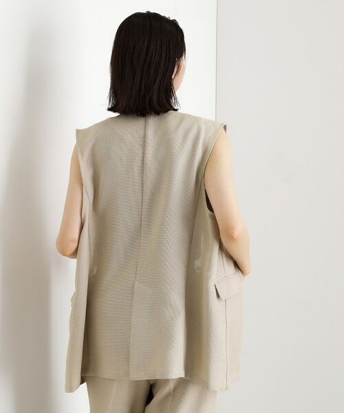 THE SHOP TK / ザ ショップ ティーケー ベスト | 【スッキリ決まる】パナマメッシュジレ/洗える/セットアップ可 | 詳細6