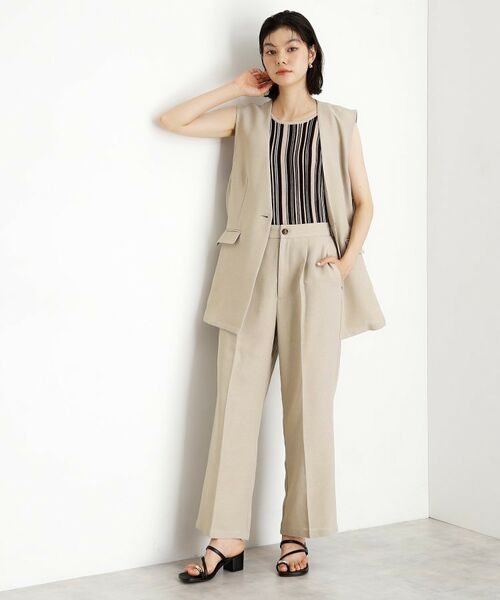 THE SHOP TK / ザ ショップ ティーケー ベスト | 【スッキリ決まる】パナマメッシュジレ/洗える/セットアップ可 | 詳細7