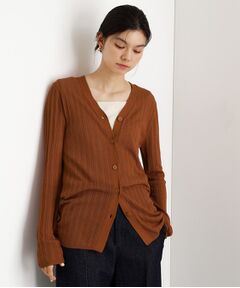 THE SHOP TK / ザ ショップ ティーケー カーディガン・ボレロ | ランダムリブカーディガン【洗濯機OK】
