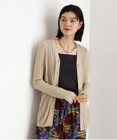 THE SHOP TK / ザ ショップ ティーケー カーディガン・ボレロ | ランダムリブカーディガン【洗濯機OK】