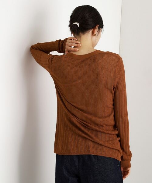 THE SHOP TK / ザ ショップ ティーケー カーディガン・ボレロ | ランダムリブカーディガン【洗濯機OK】 | 詳細1