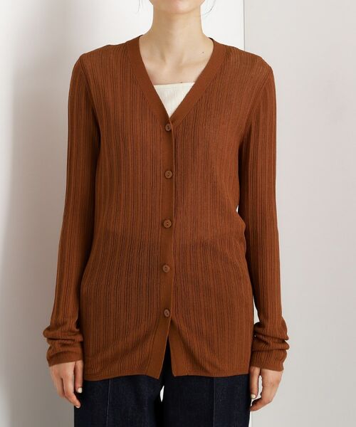 THE SHOP TK / ザ ショップ ティーケー カーディガン・ボレロ | ランダムリブカーディガン【洗濯機OK】 | 詳細12