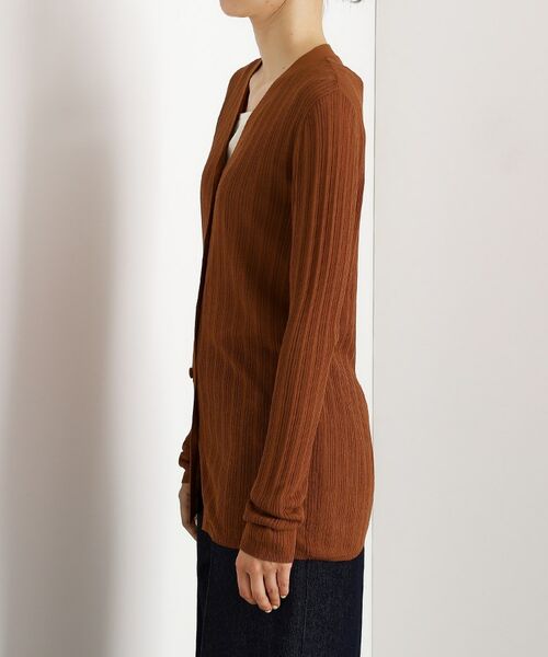 THE SHOP TK / ザ ショップ ティーケー カーディガン・ボレロ | ランダムリブカーディガン【洗濯機OK】 | 詳細13