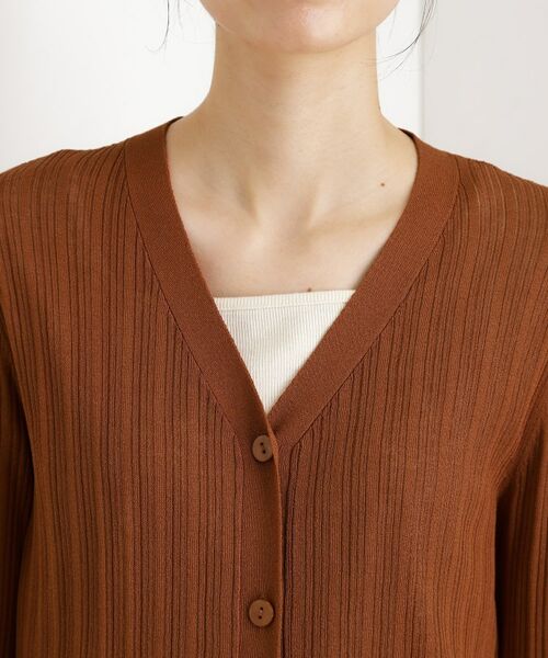 THE SHOP TK / ザ ショップ ティーケー カーディガン・ボレロ | ランダムリブカーディガン【洗濯機OK】 | 詳細15