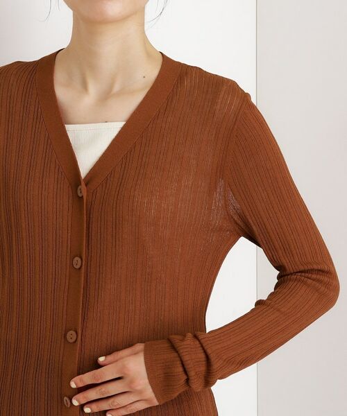 THE SHOP TK / ザ ショップ ティーケー カーディガン・ボレロ | ランダムリブカーディガン【洗濯機OK】 | 詳細16
