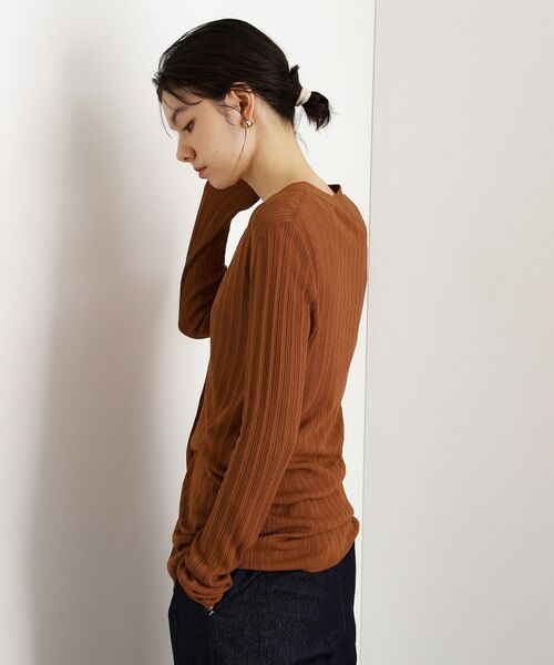 THE SHOP TK / ザ ショップ ティーケー カーディガン・ボレロ | ランダムリブカーディガン【洗濯機OK】 | 詳細2