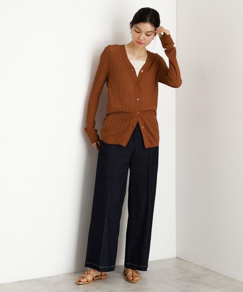 THE SHOP TK / ザ ショップ ティーケー カーディガン・ボレロ | ランダムリブカーディガン【洗濯機OK】 | 詳細3