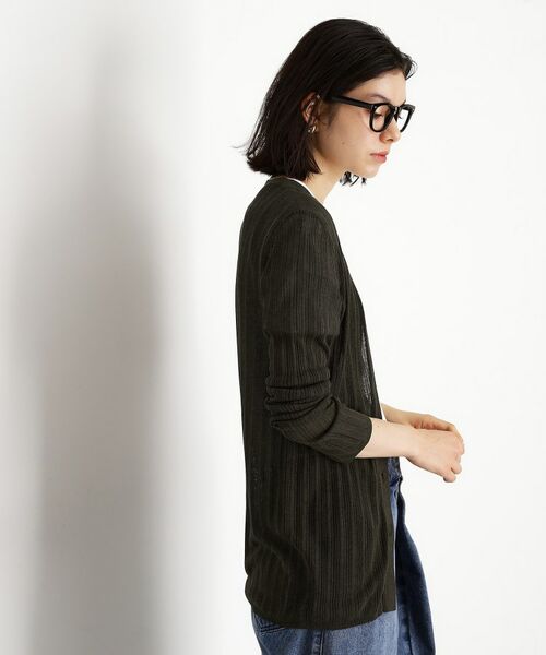 THE SHOP TK / ザ ショップ ティーケー カーディガン・ボレロ | ランダムリブカーディガン【洗濯機OK】 | 詳細5