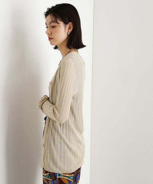 THE SHOP TK / ザ ショップ ティーケー カーディガン・ボレロ | ランダムリブカーディガン【洗濯機OK】 | 詳細8