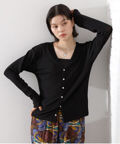 THE SHOP TK / ザ ショップ ティーケー カーディガン・ボレロ | シアーフライスVカーデ