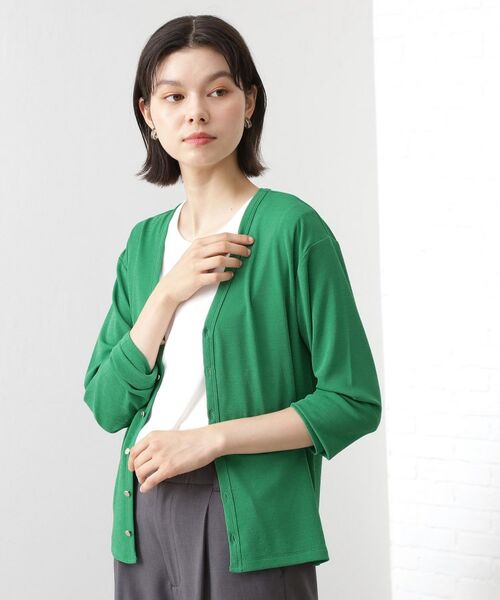 THE SHOP TK / ザ ショップ ティーケー カーディガン・ボレロ | シアーフライスVカーデ | 詳細13