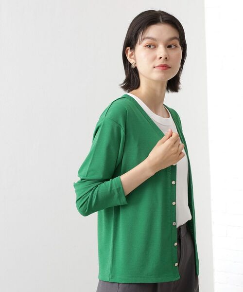 THE SHOP TK / ザ ショップ ティーケー カーディガン・ボレロ | シアーフライスVカーデ | 詳細14