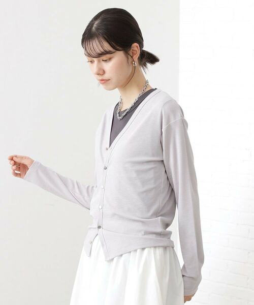 THE SHOP TK / ザ ショップ ティーケー カーディガン・ボレロ | シアーフライスVカーデ | 詳細6