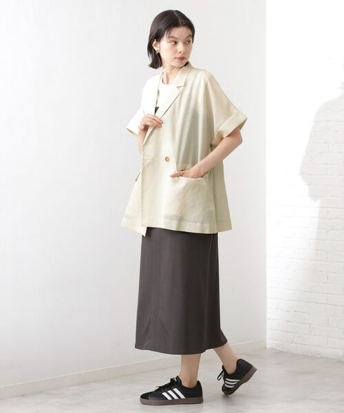 THE SHOP TK / ザ ショップ ティーケー テーラードジャケット | 半袖シアージャケット【洗える】 | 詳細3