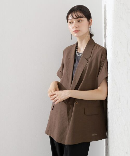 THE SHOP TK / ザ ショップ ティーケー テーラードジャケット | 半袖シアージャケット【洗える】 | 詳細6