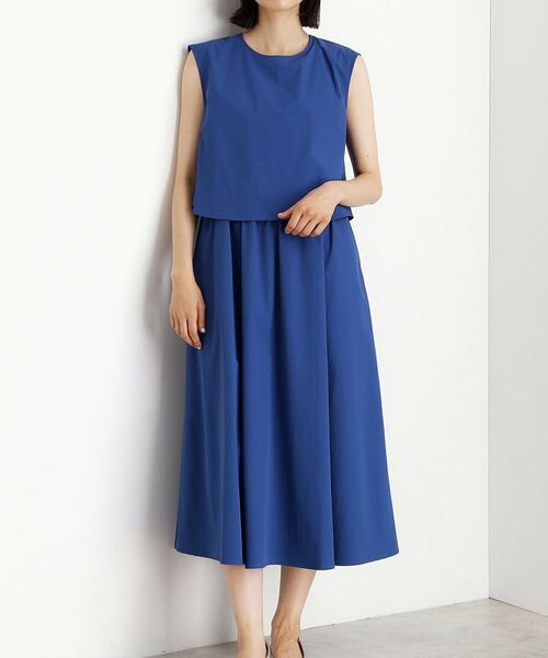 THE SHOP TK / ザ ショップ ティーケー ロング・マキシ丈ワンピース | ドッキングワンピース【接触冷感/撥水/UVカット/洗濯機OK】 | 詳細13