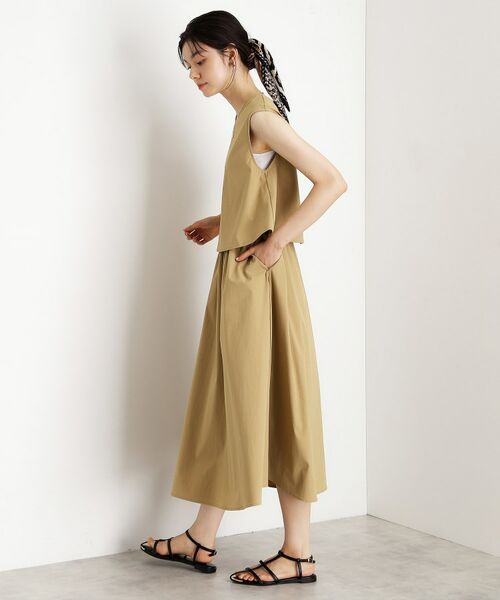 THE SHOP TK / ザ ショップ ティーケー ロング・マキシ丈ワンピース | ドッキングワンピース【接触冷感/撥水/UVカット/洗濯機OK】 | 詳細6