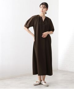 THE SHOP TK / ザ ショップ ティーケー ロング・マキシ丈ワンピース | 【WEB限定】ドッキングカットソーワンピース【洗える】