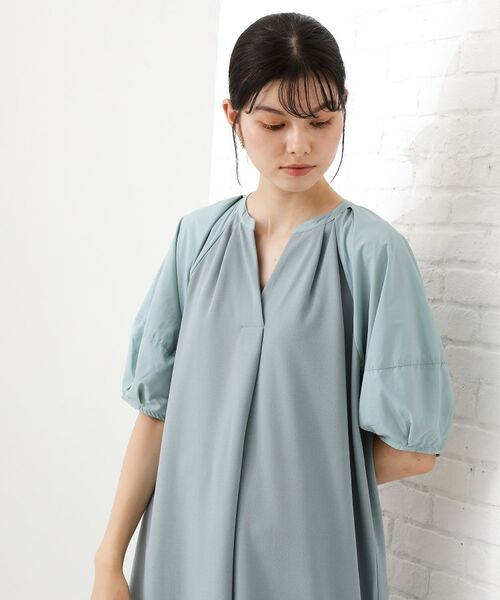 THE SHOP TK / ザ ショップ ティーケー ロング・マキシ丈ワンピース | 【WEB限定】ドッキングカットソーワンピース【洗える】 | 詳細4