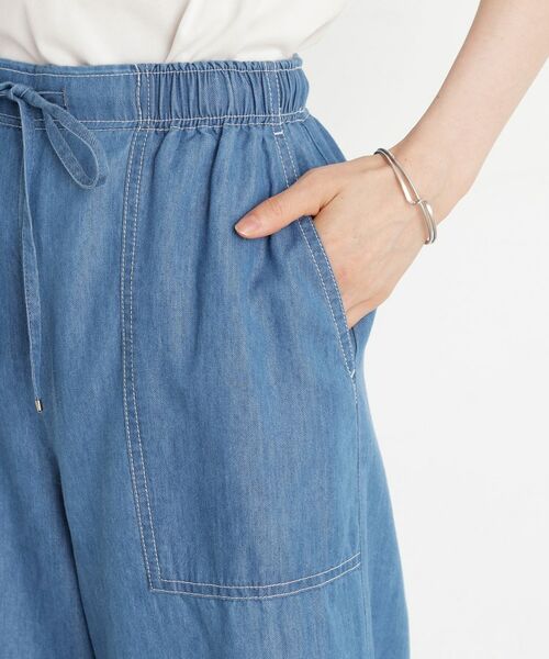 THE SHOP TK / ザ ショップ ティーケー パンツ | デニムイージーワイドパンツ【洗える】 | 詳細11