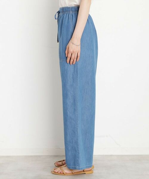 THE SHOP TK / ザ ショップ ティーケー パンツ | デニムイージーワイドパンツ【洗える】 | 詳細9