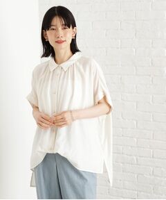 THE SHOP TK / ザ ショップ ティーケー シャツ・ブラウス | ギャザーボリュームシャツ【洗濯機OK】
