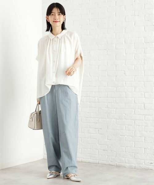 THE SHOP TK / ザ ショップ ティーケー シャツ・ブラウス | ギャザーボリュームシャツ【洗濯機OK】 | 詳細3