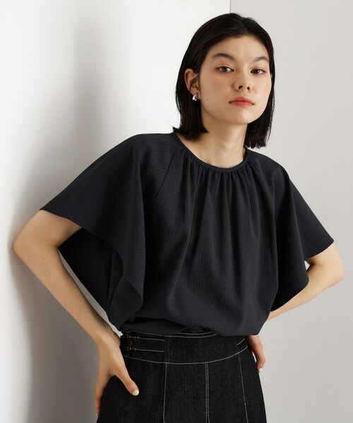 THE SHOP TK/ザ ショップ ティーケー フレアスリーブブラウス【二の腕カバー/UV/洗濯機OK】 ブルー(093) 12(M) THE SHOP TK/ザ ショップ ティーケー フレアスリーブブラウス【二の腕カバー/UV/洗濯機OK】 ブルー(093) 12(M)