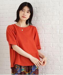 THE SHOP TK / ザ ショップ ティーケー シャツ・ブラウス | 【秋色入荷】麻調メッシュブラウス【二の腕カバー/洗える】