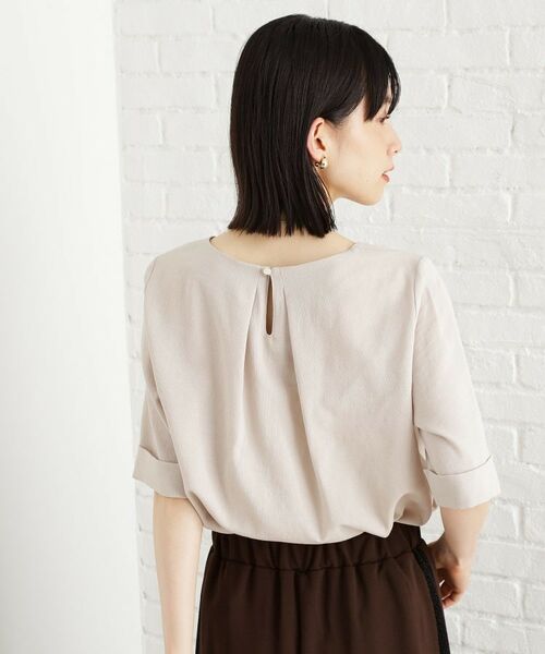 THE SHOP TK / ザ ショップ ティーケー シャツ・ブラウス | 【秋色入荷】麻調メッシュブラウス【二の腕カバー/洗える】 | 詳細11