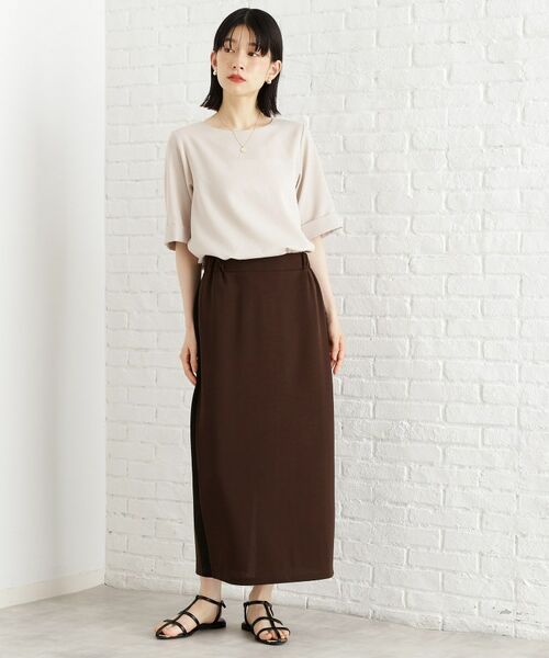 THE SHOP TK / ザ ショップ ティーケー シャツ・ブラウス | 【秋色入荷】麻調メッシュブラウス【二の腕カバー/洗える】 | 詳細12