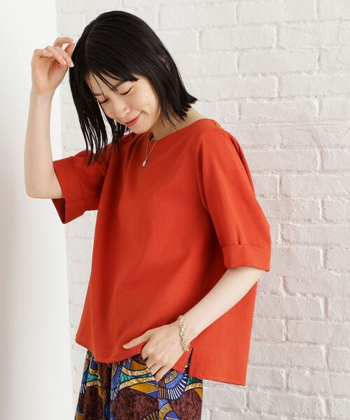 THE SHOP TK / ザ ショップ ティーケー シャツ・ブラウス | 【秋色入荷】麻調メッシュブラウス【二の腕カバー/洗える】 | 詳細14