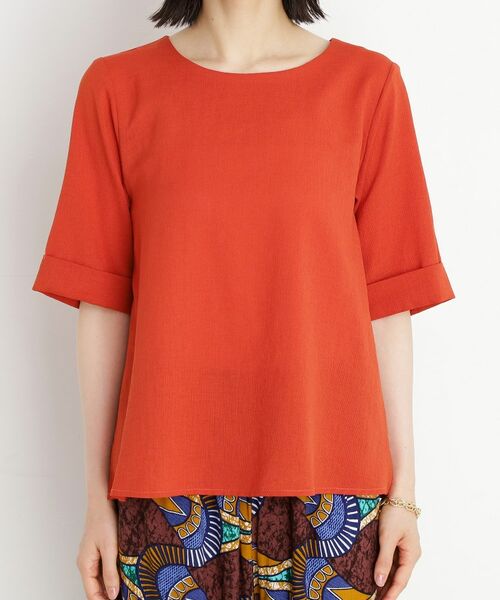 THE SHOP TK / ザ ショップ ティーケー シャツ・ブラウス | 【秋色入荷】麻調メッシュブラウス【二の腕カバー/洗える】 | 詳細18