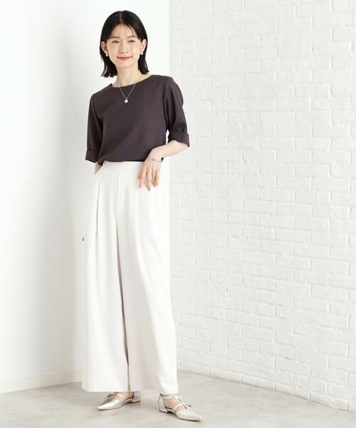 THE SHOP TK / ザ ショップ ティーケー シャツ・ブラウス | 【秋色入荷】麻調メッシュブラウス【二の腕カバー/洗える】 | 詳細3