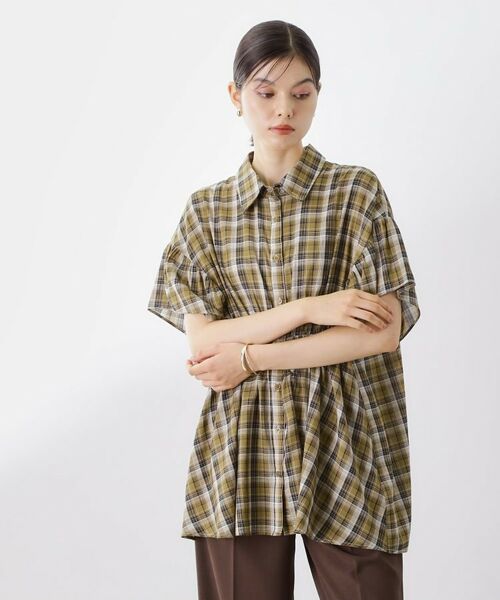 THE SHOP TK / ザ ショップ ティーケー シャツ・ブラウス | チェック柄チュニックブラウス | 詳細5