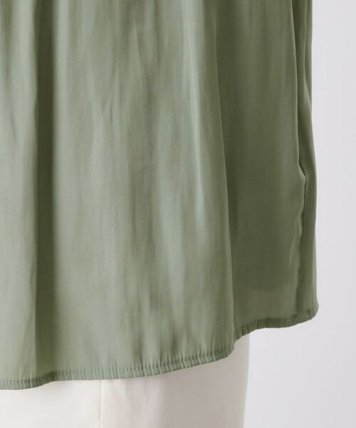 THE SHOP TK / ザ ショップ ティーケー シャツ・ブラウス | 【インしなくも決まる】サテンギャザー5分袖ブラウス | 詳細19