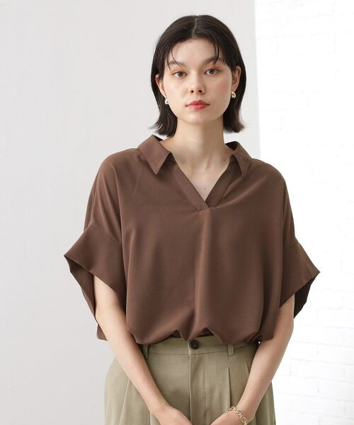 THE SHOP TK / ザ ショップ ティーケー シャツ・ブラウス | 【インしなくても決まる】スキッパーシャツ/接触冷感/防シワ/速乾 | 詳細5