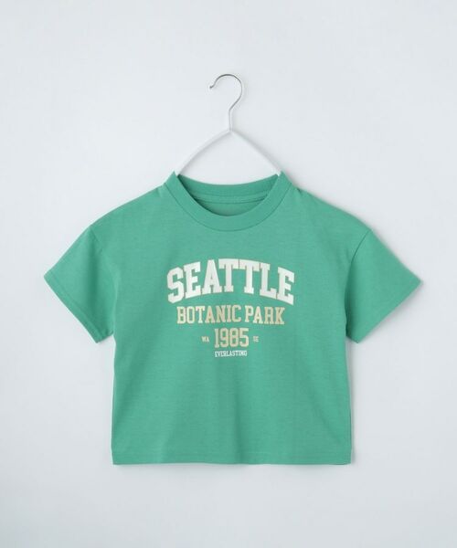 THE SHOP TK / ザ ショップ ティーケー Tシャツ | 【110-160】カレッジTシャツ/パパとおそろい(グリーン(022))