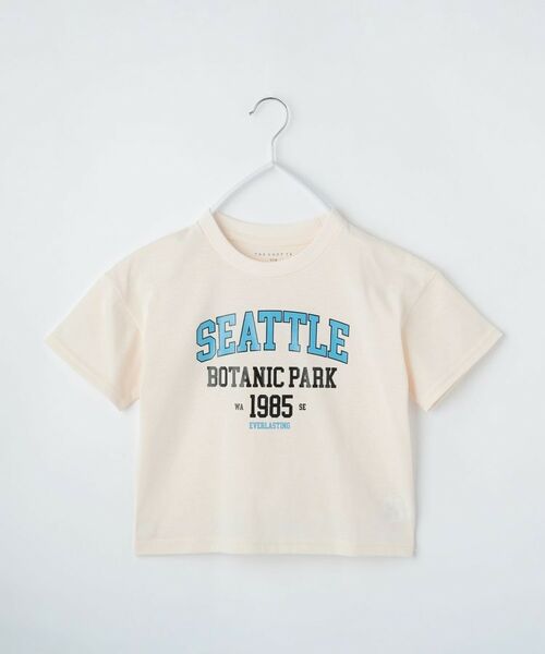 THE SHOP TK / ザ ショップ ティーケー Tシャツ | 【110-160】カレッジTシャツ/パパとおそろい(グレージュ(050))