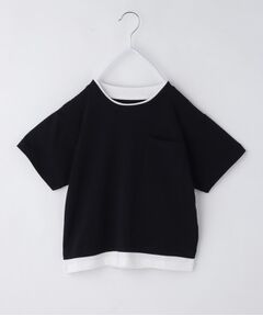THE SHOP TK / ザ ショップ ティーケー Tシャツ | 【110－160】レイヤード風半袖Tシャツ/洗濯機OK