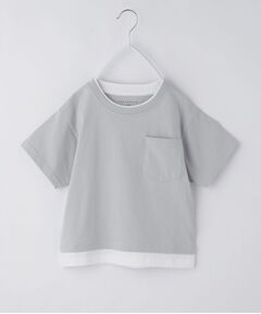THE SHOP TK / ザ ショップ ティーケー Tシャツ | 【110－160】レイヤード風半袖Tシャツ/洗濯機OK