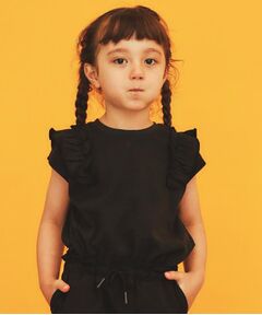 THE SHOP TK / ザ ショップ ティーケー Tシャツ | 【110ー160】コットン肩フリルTシャツ