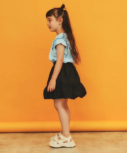 THE SHOP TK / ザ ショップ ティーケー Tシャツ | 【110ー160】コットン肩フリルTシャツ | 詳細2