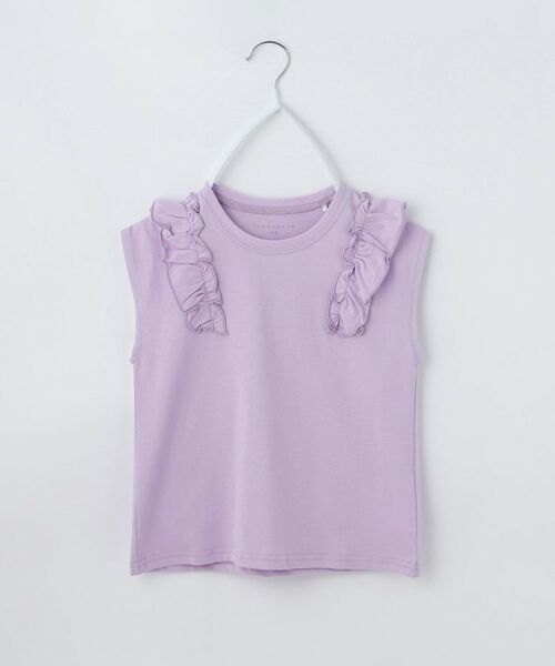 THE SHOP TK / ザ ショップ ティーケー Tシャツ | 【110ー160】コットン肩フリルTシャツ | 詳細7