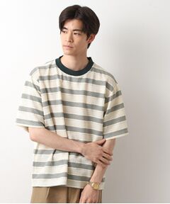 THE SHOP TK / ザ ショップ ティーケー カットソー | 変形ボーダー半袖Tシャツ【洗濯機OK】