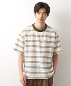 THE SHOP TK / ザ ショップ ティーケー カットソー | 変形ボーダー半袖Tシャツ【洗濯機OK】