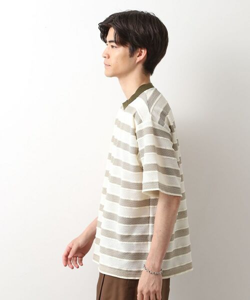 THE SHOP TK / ザ ショップ ティーケー カットソー | 変形ボーダー半袖Tシャツ【洗濯機OK】 | 詳細1